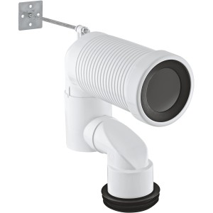 Grohe WC-Ablaufbogen, vertikal, zur Verbindung von WC und Abwasserrohr, Länge einstellbar.