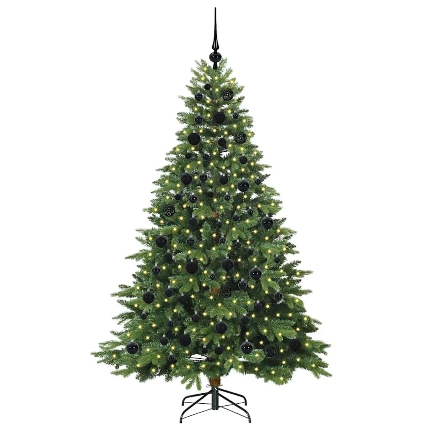 vidaXL Künstlicher Weihnachtsbaum mit 300 LEDs Grün 180 cm PE und PVC 3397550