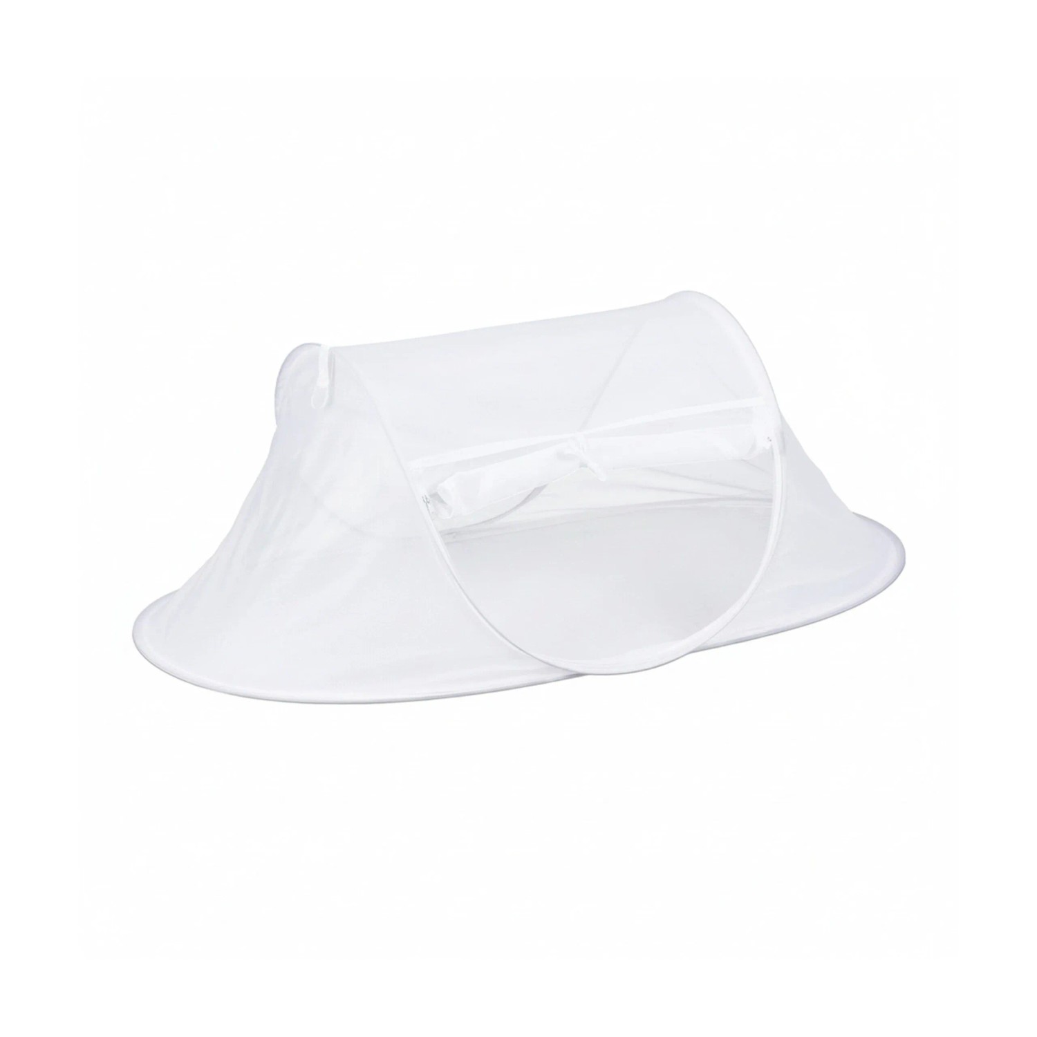 Relaxdays Fliegenhaube Polyester Weiß Faltbar 40 cm x 110 cm x 58 cm 350 g