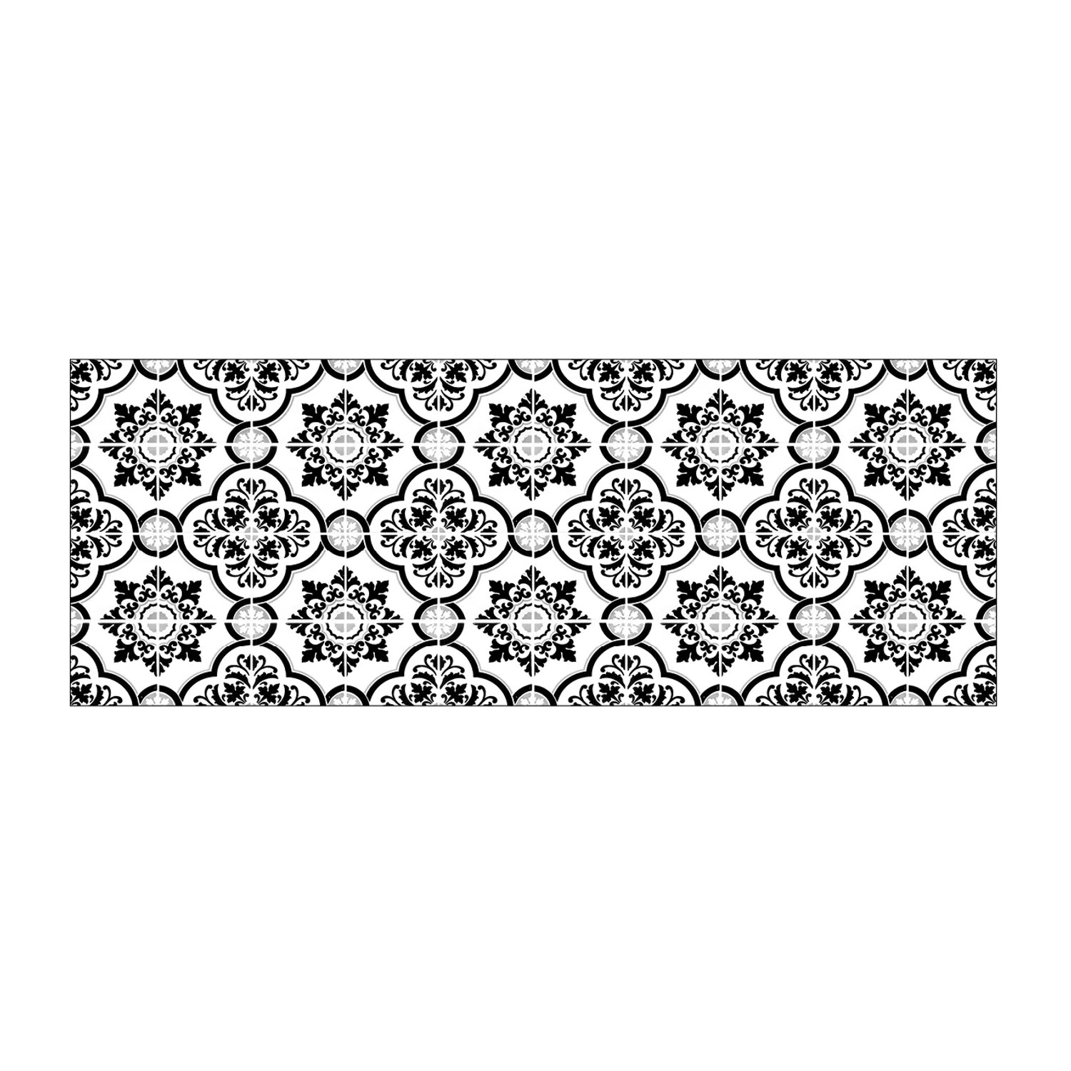 MySpotti Küchenrückwand Profix Cucina Elena Fliesen 160 x 60 cm Weiß-Schwarz