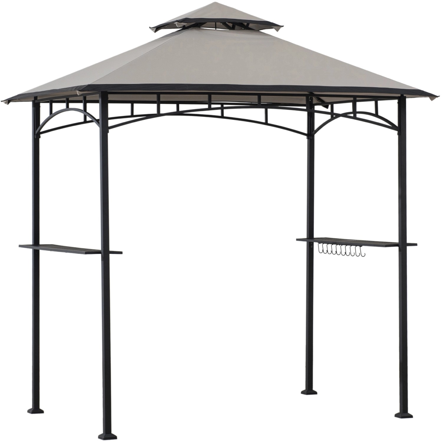 Sunjoy Grill-Pavillon Linas Stoff 244 cm x 152 cm Grau günstig online kaufen