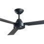 Schwarzer BEACON Deckenventilator Bayside Calypso mit 3 Flügeln und Wandschalter, 122 cm Durchmesser.