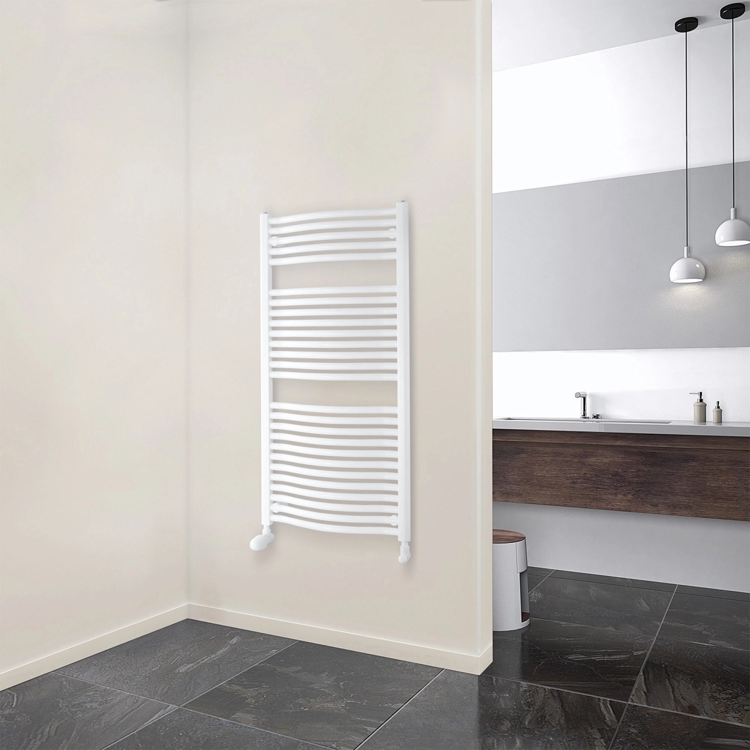 Schulte ExpressPlus Design-Heizkörper Olympia Anschluss unten 481W 77,5x60 cm