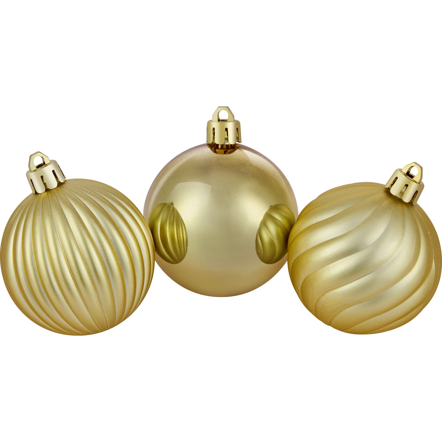 Weihnachtsbaumkugeln Ø 6 cm Kunststoff Gold 40-teilig