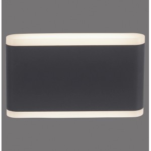 Anthrazitfarbene LED-Wandleuchte Elsa von Paul Neuhaus für Innen & Außen, warmweißes Licht.