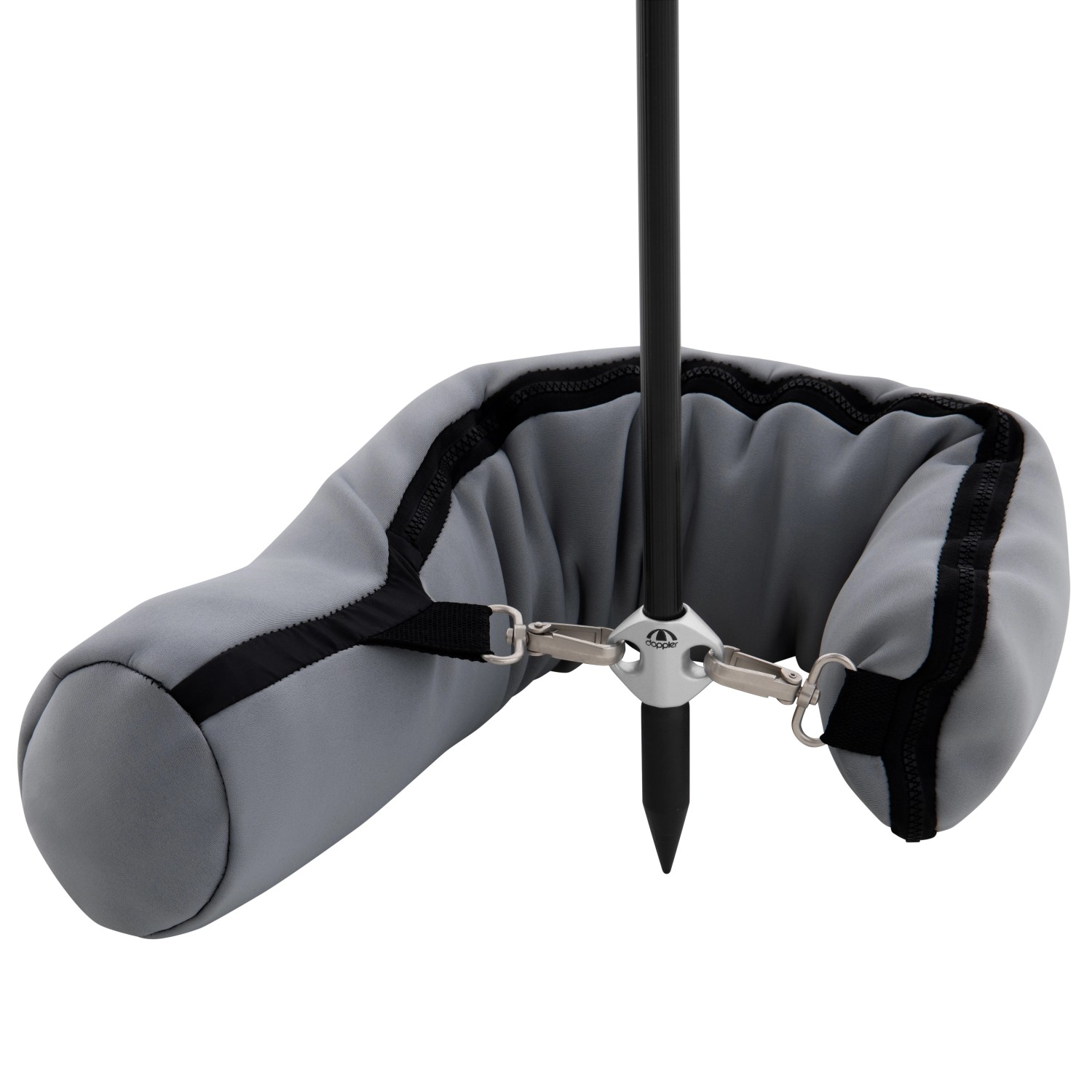 Doppler Marktschirm Expert, Ø 156 cm, anthrazit, mit Knickfunktion, Detailansicht.