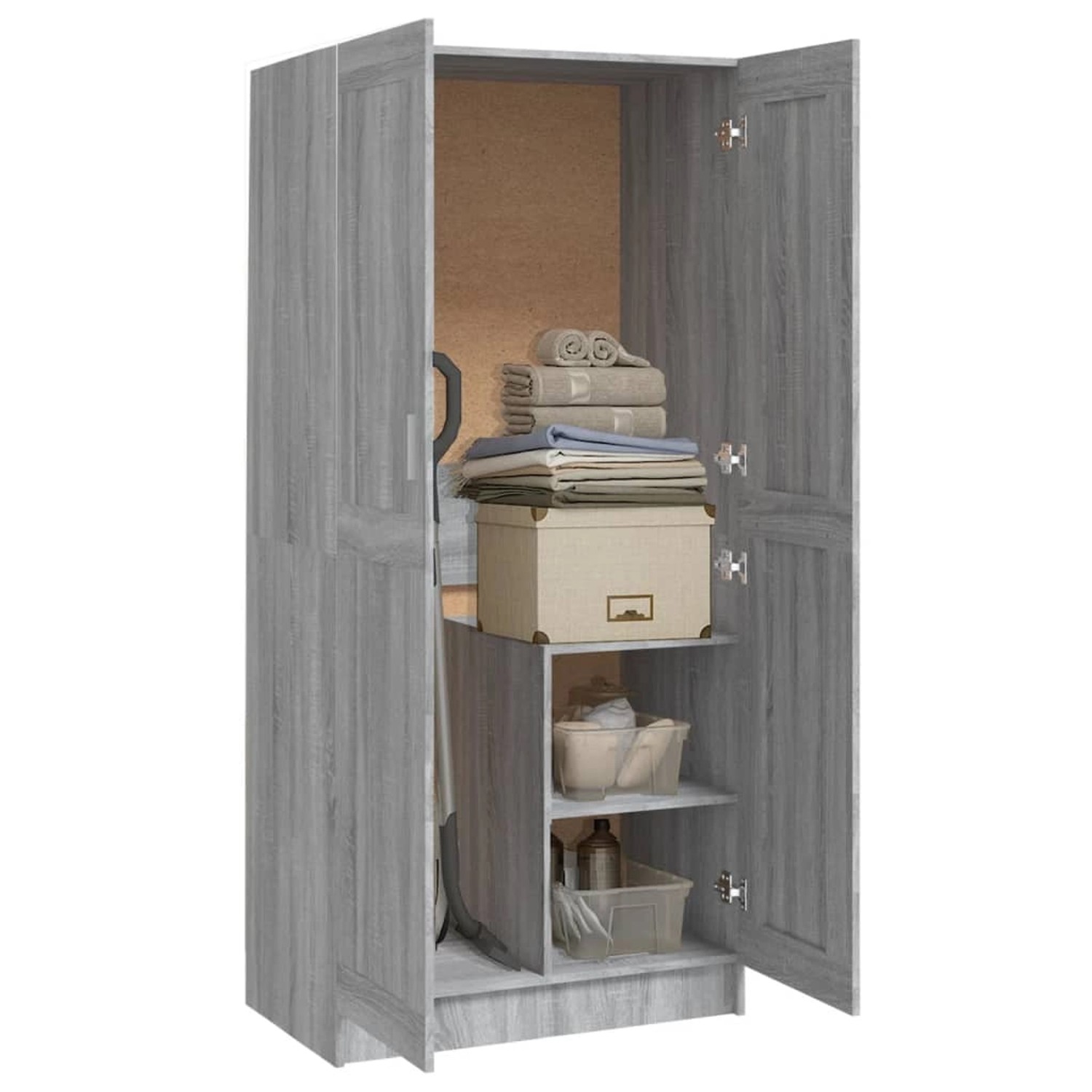 vidaXL Kleiderschrank Grau Sonoma 82,5x51,5x180 cm Holzwerkstoff