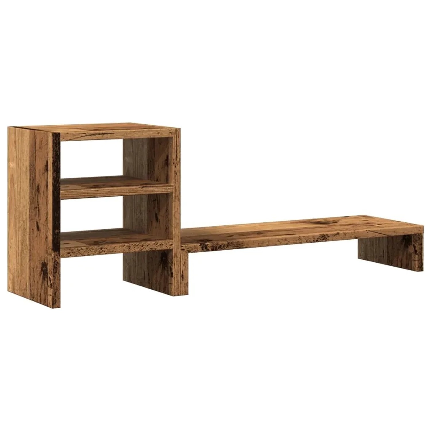 vidaXL Monitorständer mit Schreibtisch-Organizer Altholz-Optik 854740