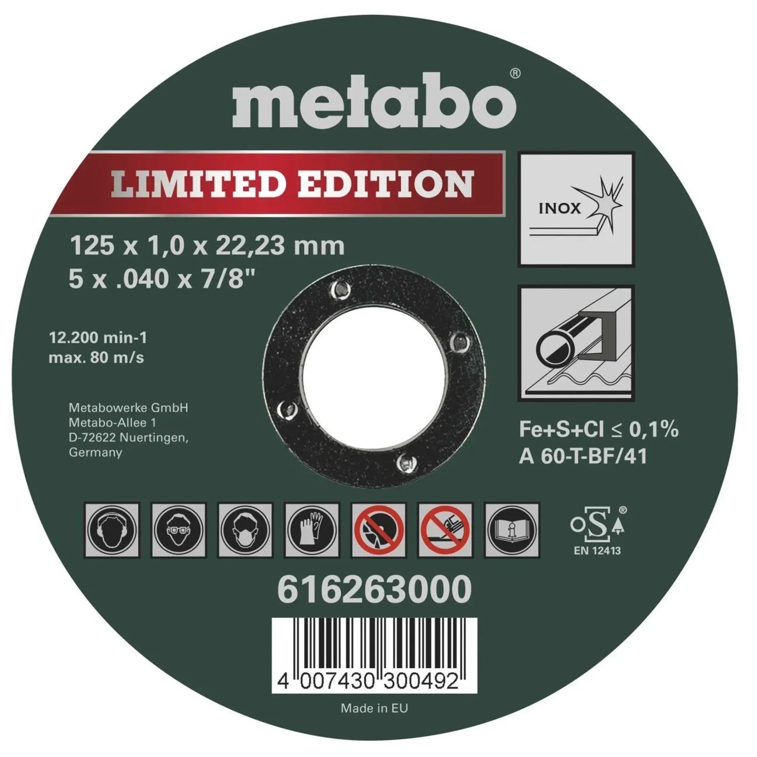 Westfalia Trennscheiben Inox Special Edition II 125 mm 25 StÜCk