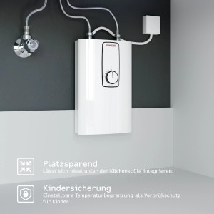 Stiebel Eltron Kompaktdurchlauferhitzer DCE 11/13 kW, Untertischgerät für die Küche.