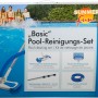 Summerfun Basic Pool Reinigungsset für Sandfilteranlagen, bestehend aus Bürste, Kescher, Stange und Schlauch.