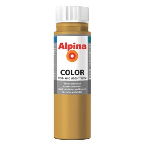 Flasche Alpina Color Sahara Brown, seidenmatte Abtönfarbe für Innen & Außen.