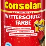 Dose Consolan Wetterschutzfarbe Anthrazitgrau, seidenglänzend. Wetterfeste Farbe für Holz.
