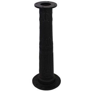 Schwarzer TRUTZHOLM Pumpenständer aus Gusseisen im Antik-Design für Schwengelpumpe.