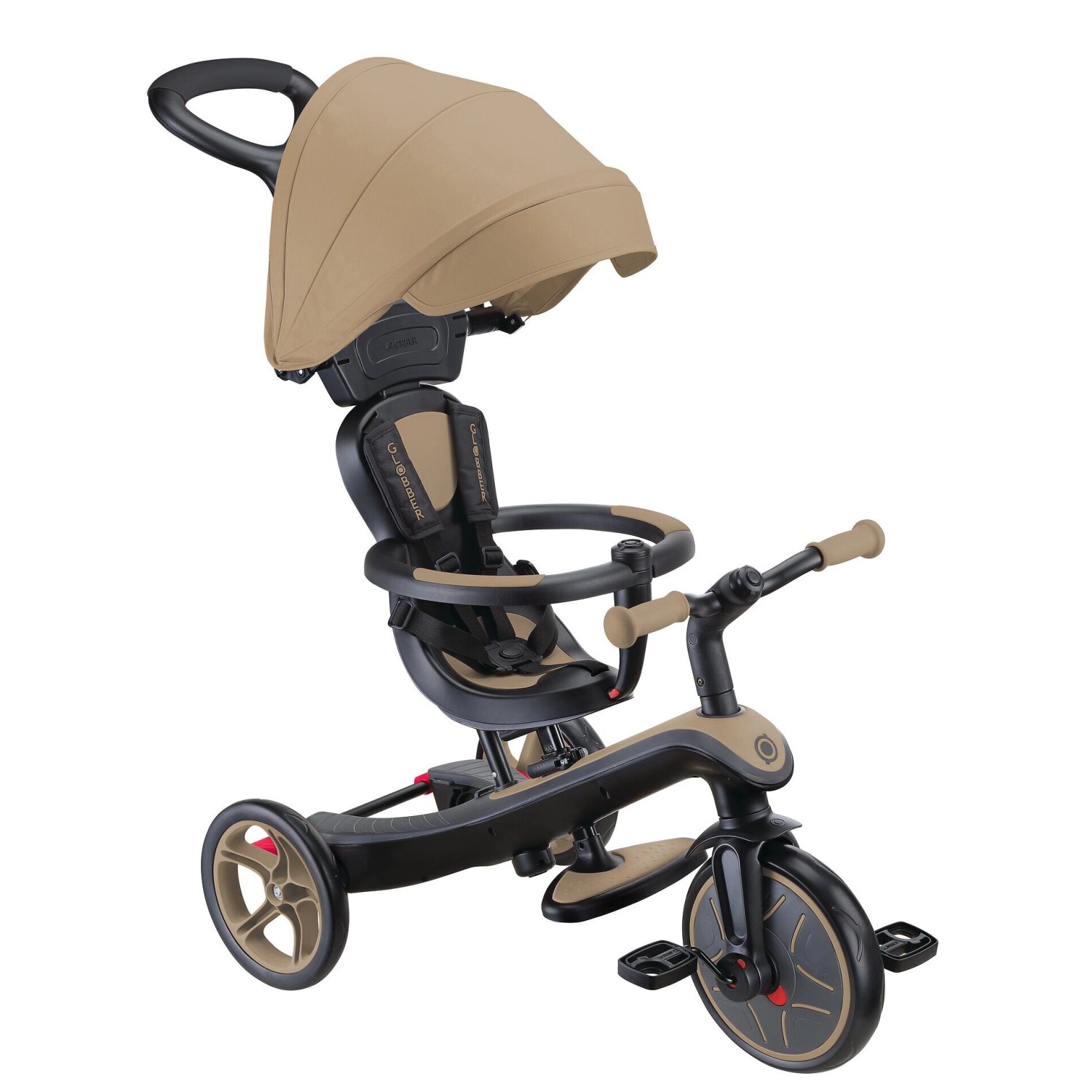 Globber Explorer Trike 4in1 Kinderwagen Dreirad und Laufrad 10/8,5 Zoll TPR günstig online kaufen