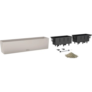 Lechuza Balconera Color 80 Sandbraun, 79 cm Balkonkasten mit Zubehör.