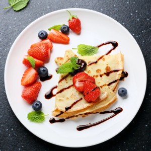 Relaxdays Crêpespfanne Aluguss Schwarz Antihaftbeschichtet 25 cm 0,54 kg
