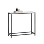 SoBuy Konsolentisch FSB29-SCH, Flurtisch mit Marmorfolie und schwarzem Metallgestell.