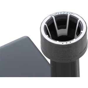 Detailaufnahme Schirmständer Anthrazit von Siena Garden mit Supergrip-Überwurfmutter.