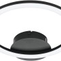 Moderne LED-Deckenleuchte Parrapos-Z von Eglo, 34x30 cm, schwarz-weiß, dimmbar und smart steuerbar.
