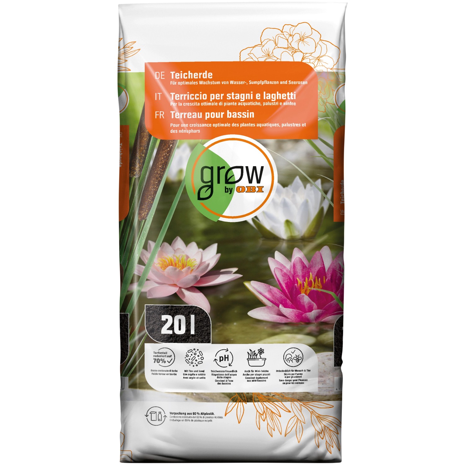 GROW by OBI Teicherde, 20l