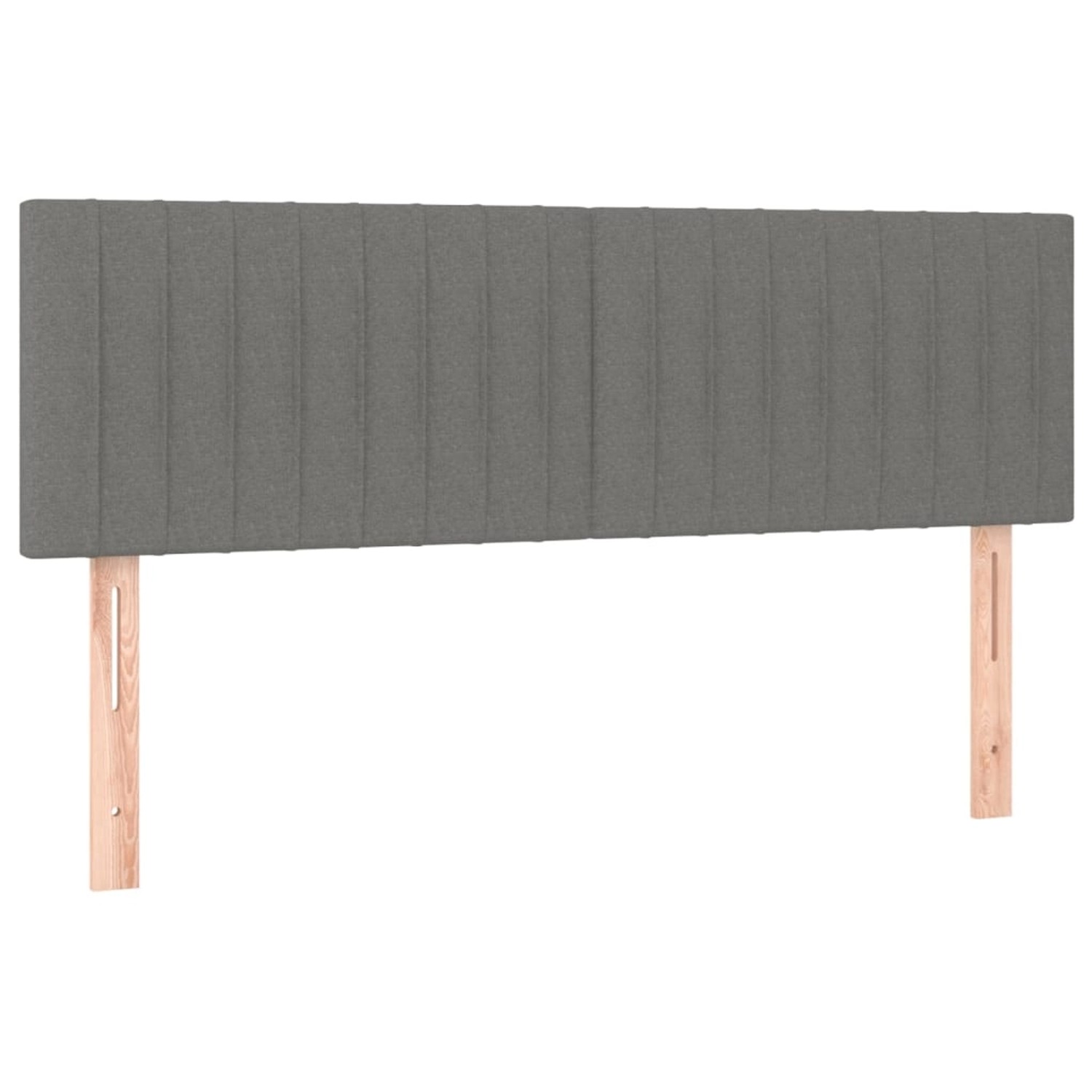 vidaXL LED Kopfteil Dunkelgrau 144x5x78/88 cm Stoff 3121849