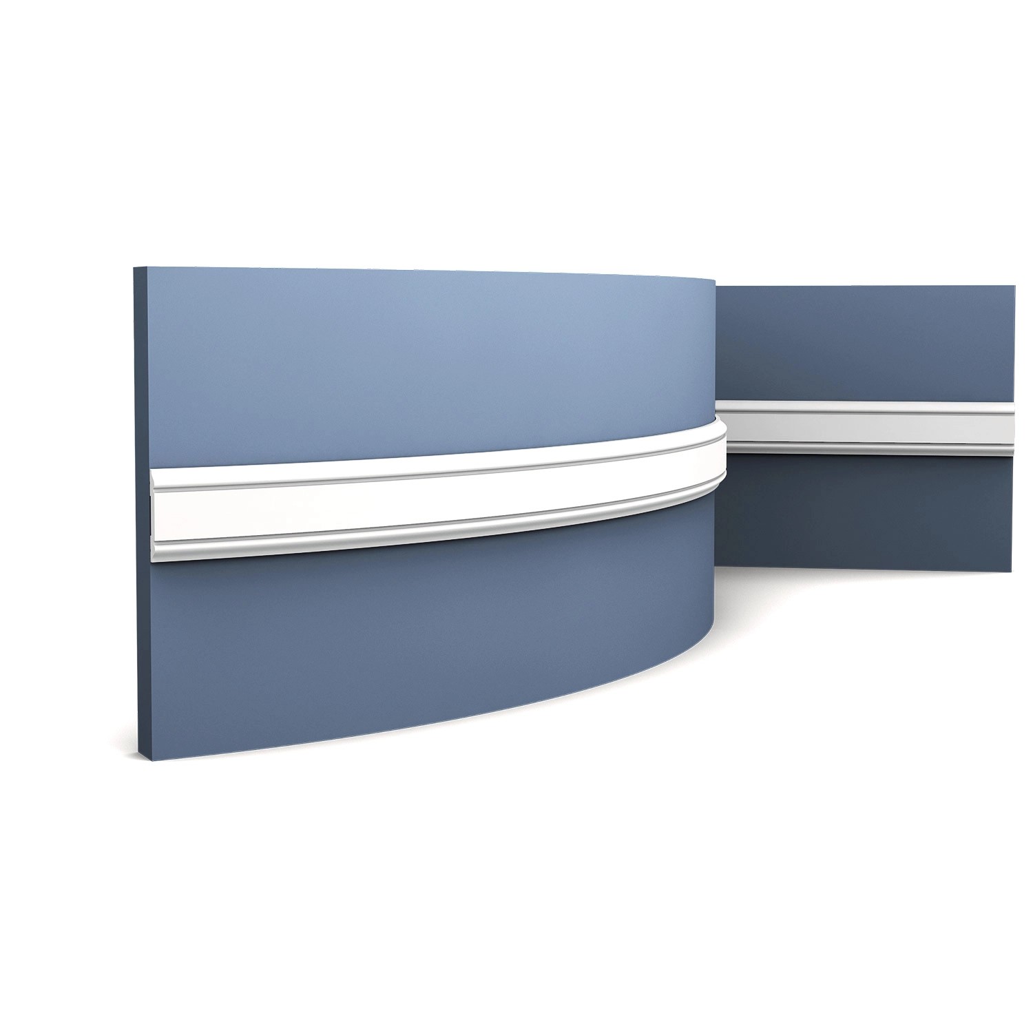 ORAC DECOR PX144F AXXENT Flexible Wandleiste Zierleiste Profilleiste Weiß 2 m 200 cm x 4,7 cm x 0,8 cm Weiß