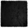 Schwarzer vidaXL Kunstschaffell Teppich Tafalla, 240x240cm, aus weichem Polyester.