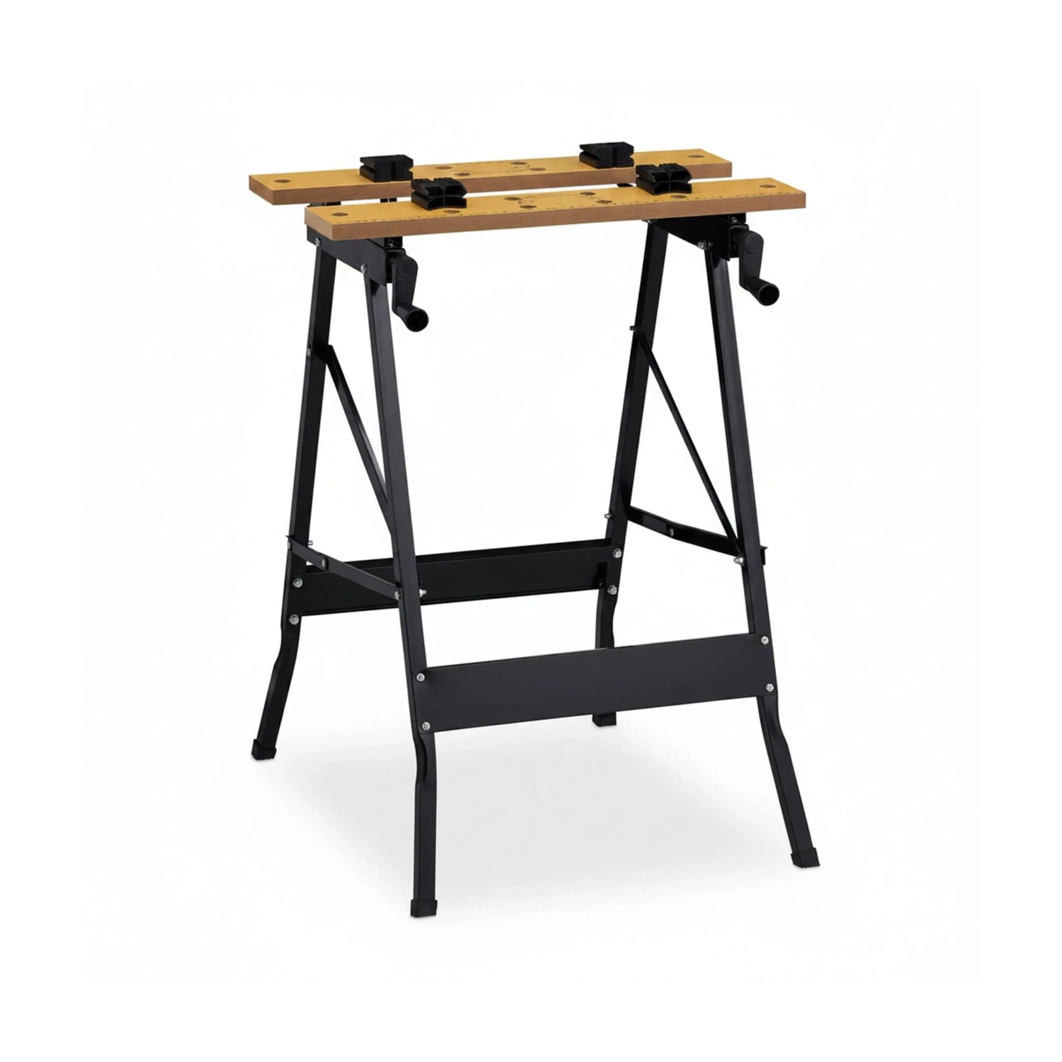 Relaxdays Werkbank Stahl Natur Schwarz Klappbar Spannbacken 75,5 cm x 56 cm x 62 cm 4,3 kg