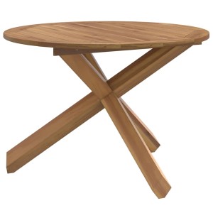 vidaXL Gartentisch Ø109x74 cm Massivholz Teak 4008083