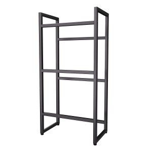 Schwarzes Tronitechnik Getränkeregal aus Metall, 55x32x112 cm, belastbar bis 360 kg.