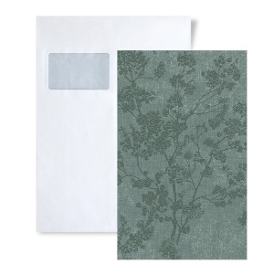 Musterstück der floralen Tapete S-373973-GU von PROFHOME, DIN A4 Musterbogen.
