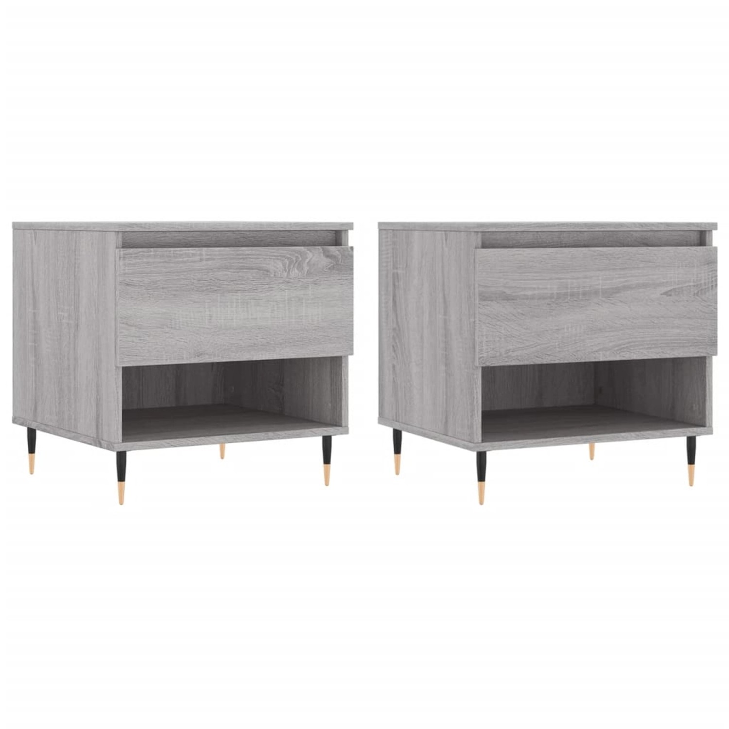 vidaXL Couchtische 2 Stk. Grau Sonoma 50x46x50 cm Holzwerkstoff Modell 2 günstig online kaufen