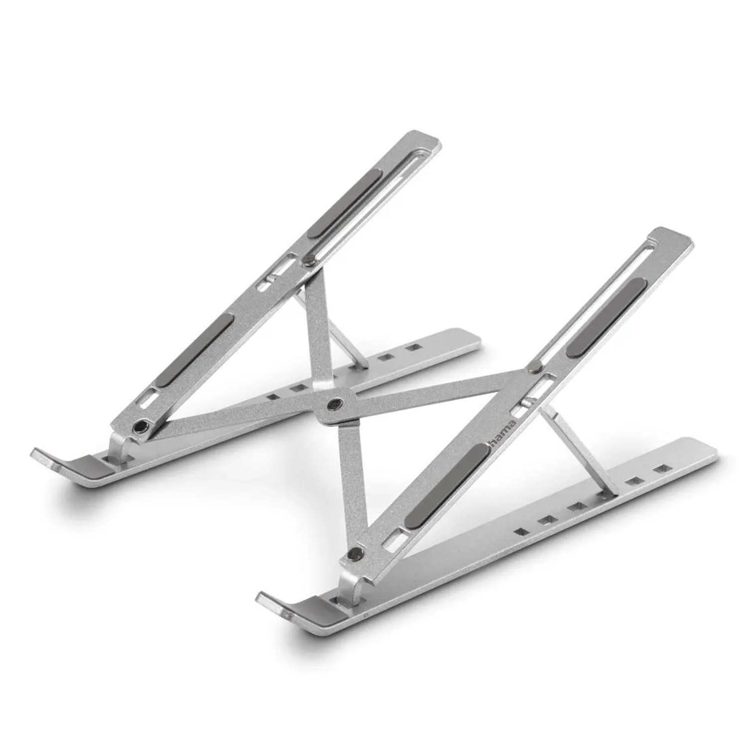 Image of Hama Laptop-Stand Aluminium 6-stufig neigbar faltbar bis 40cm (15,6 Zoll) Silb.