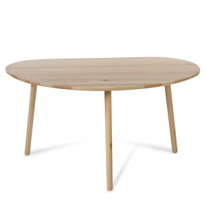 Homestyle4u Beistelltisch Natur Couchtisch Holztisch Nierentisch Kiefer