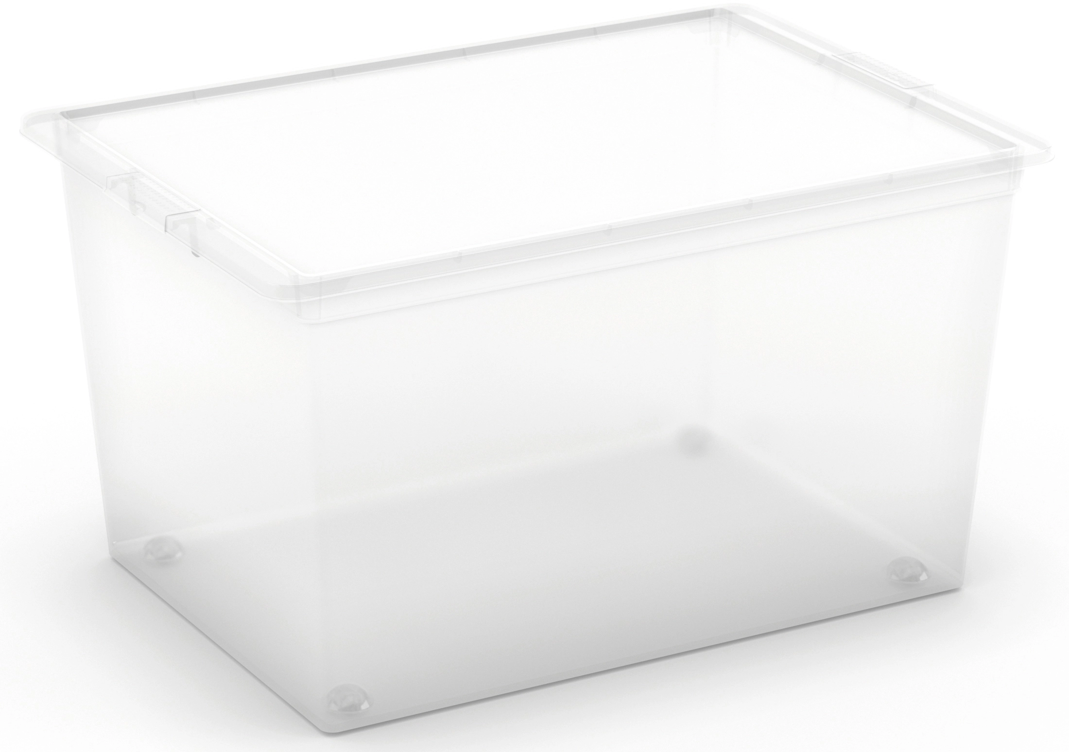 KIS Aufbewahrungsbox C XL mit Deckel 4 Rollen Transparent