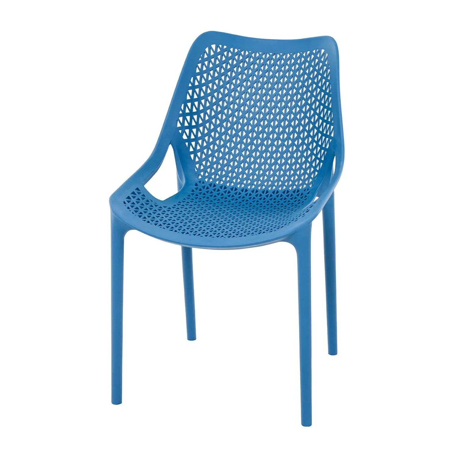 Siena Garden Stapelsessel District Polypropylen Glasfaserverstärkt Brillantblau
