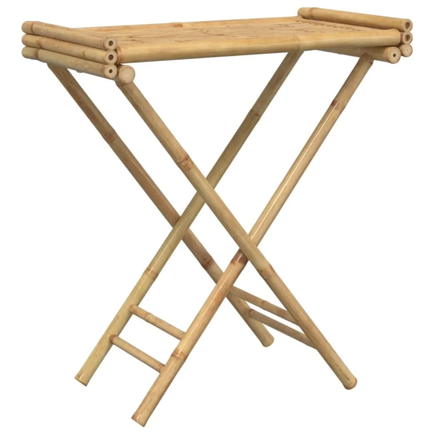 vidaXL Tabletttisch Klappbar 70,5x42,5x80 cm Bambus 366454