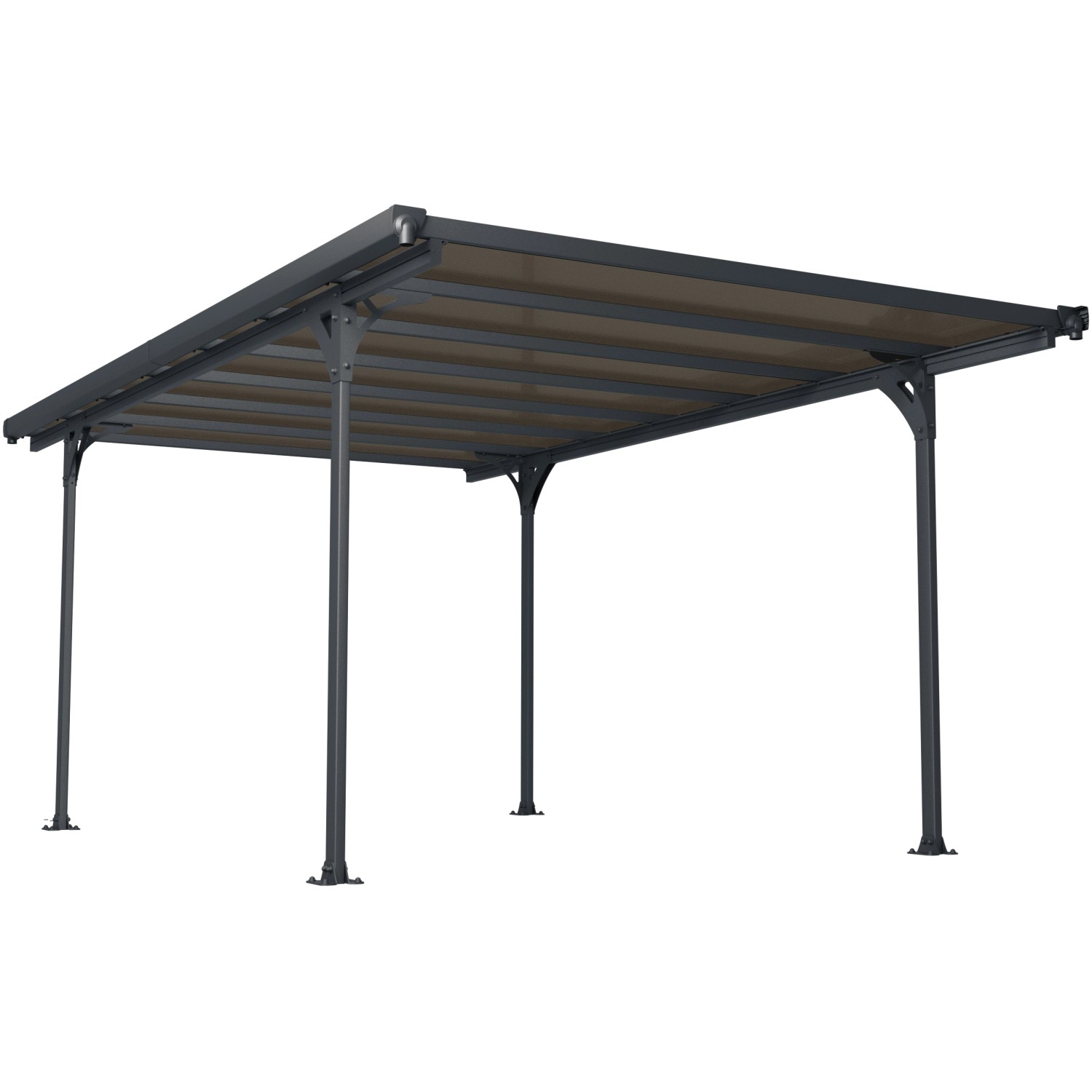 Palram Carport Canopia Verona 5000 Aluminium 500 cm x 297 cm x 218 cm Grau