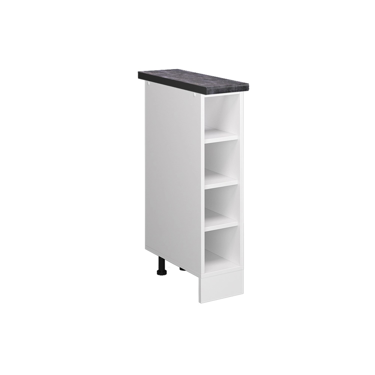 Vicco Küchenregal R-Line Offener Küchenschrank Weiß 20 cm AP Anthrazit günstig online kaufen
