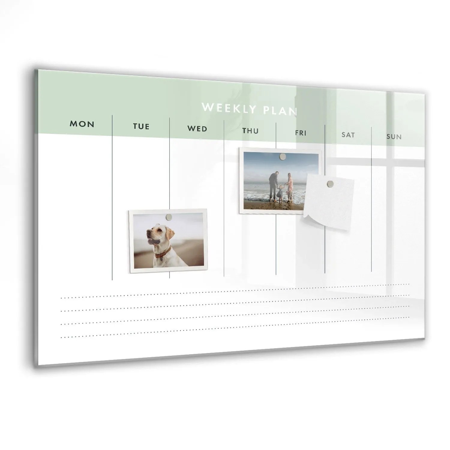 Tulup Glasmagnettafel Beschreibbar Wochenplaner 60x40 cm Magnettafel Wand G günstig online kaufen