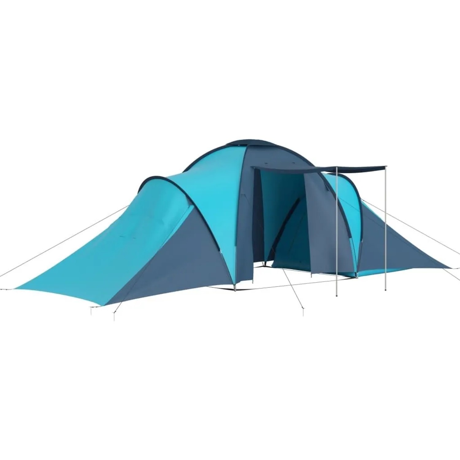 Furnicato Campingzelt Familienzelt Blau Hellblau 576 X 235 X 190 Cm
