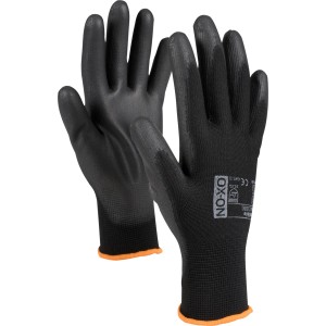 OX-ON Handschuhe Flexible Basic 1000, Gr. 06, Schwarz. Arbeitskleidung für präzises Arbeiten.