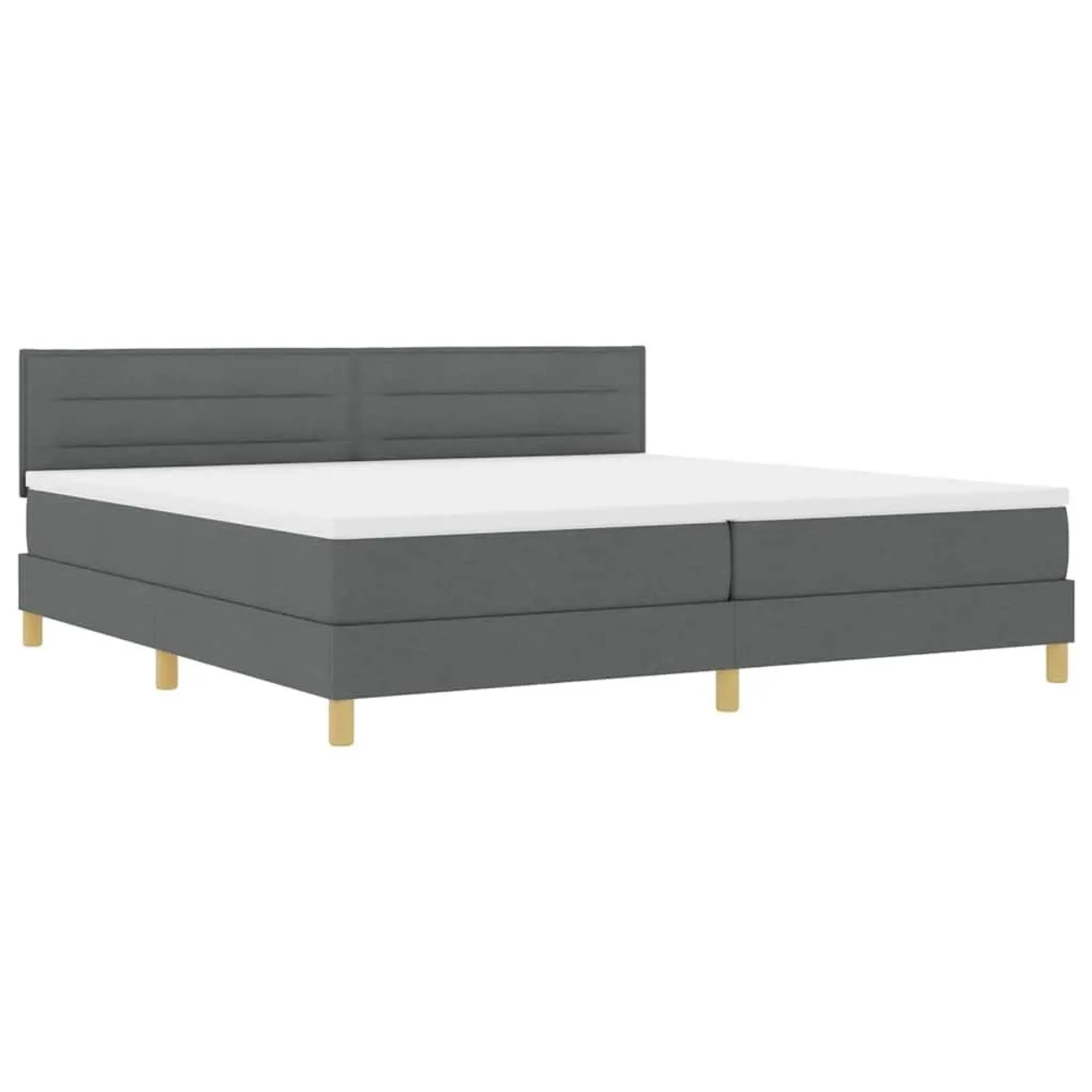 vidaXL Boxspringbett mit Matratze Dunkelgrau 200 x 200 cm Stoff 3338868 günstig online kaufen