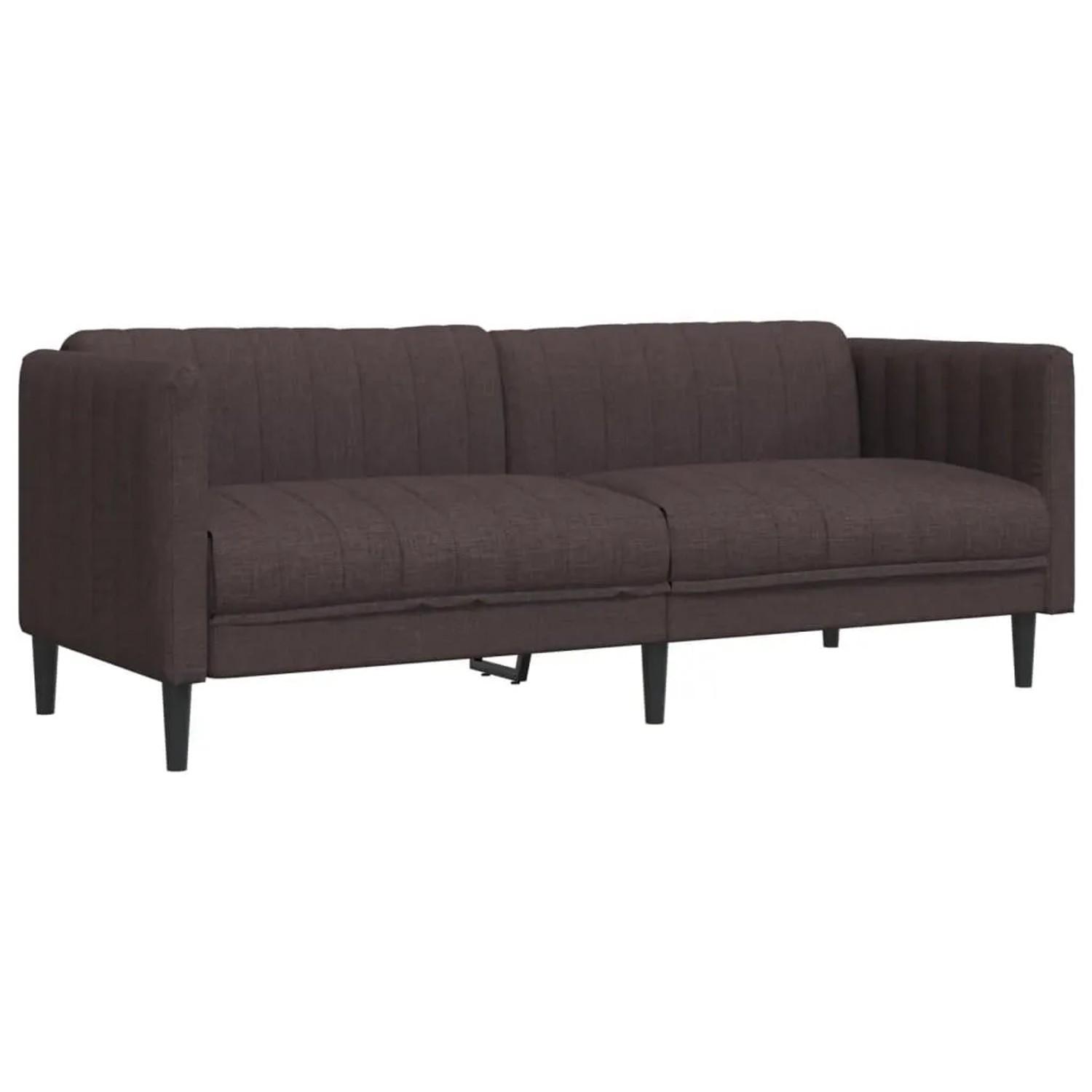 vidaXL Sofa 3-Sitzer Dunkelbraun Stoff 372616