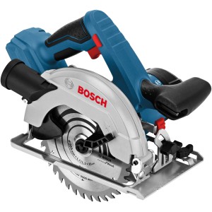 Bosch Professional Akku-Handkreissäge GKS 18V-57 Solo mit Kreissägeblatt.