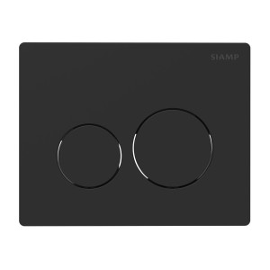 Siamp Sphere Betätigungsplatte in Schwarz für Ingenio WC-Elemente mit 2 Tasten.