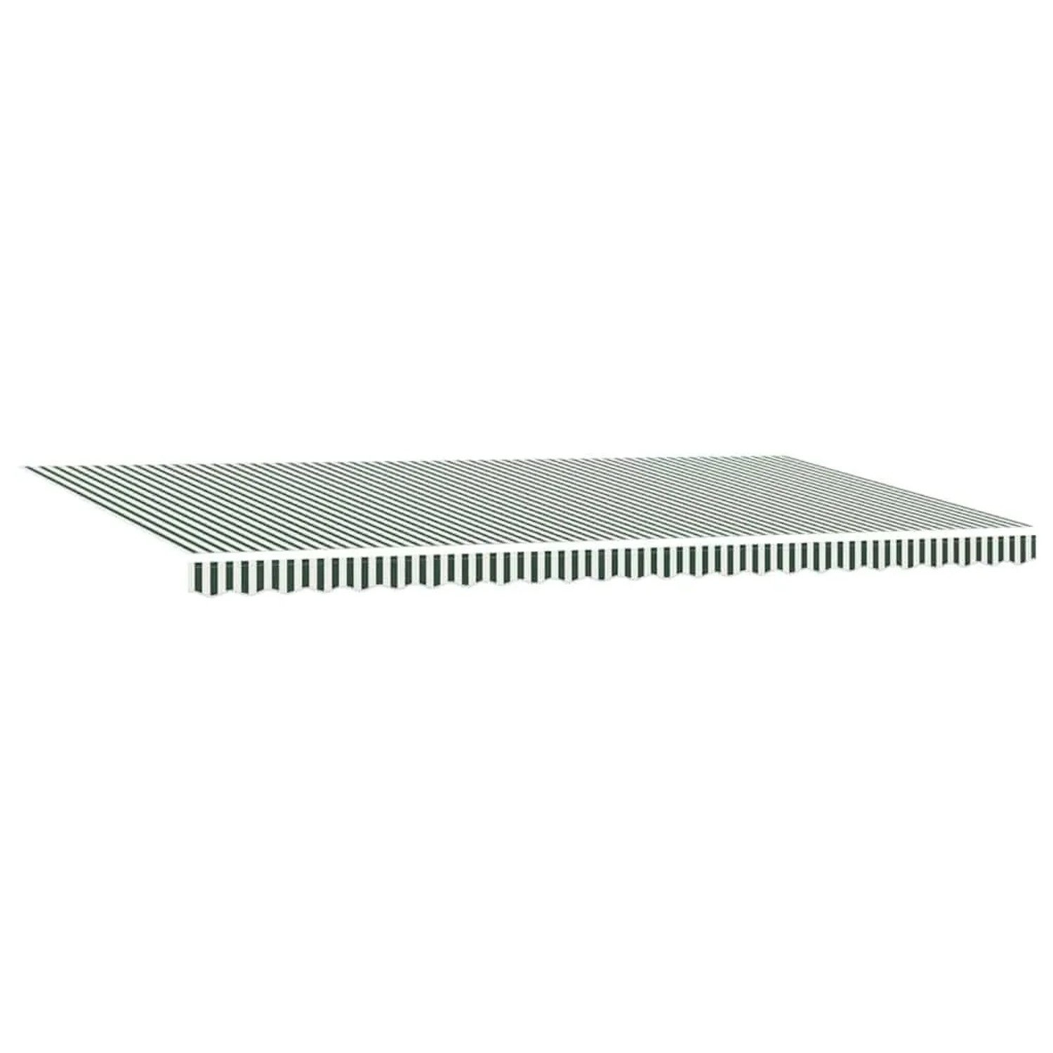 vidaXL Markisenersatzstoff Grün und Weiß 6 x 3,5 m Polyester 42000665