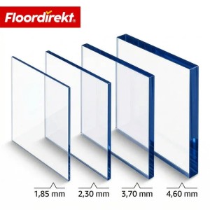Floordirekt Polystyrolplatten, transparente Kunststoffplatten in verschiedenen Stärken.