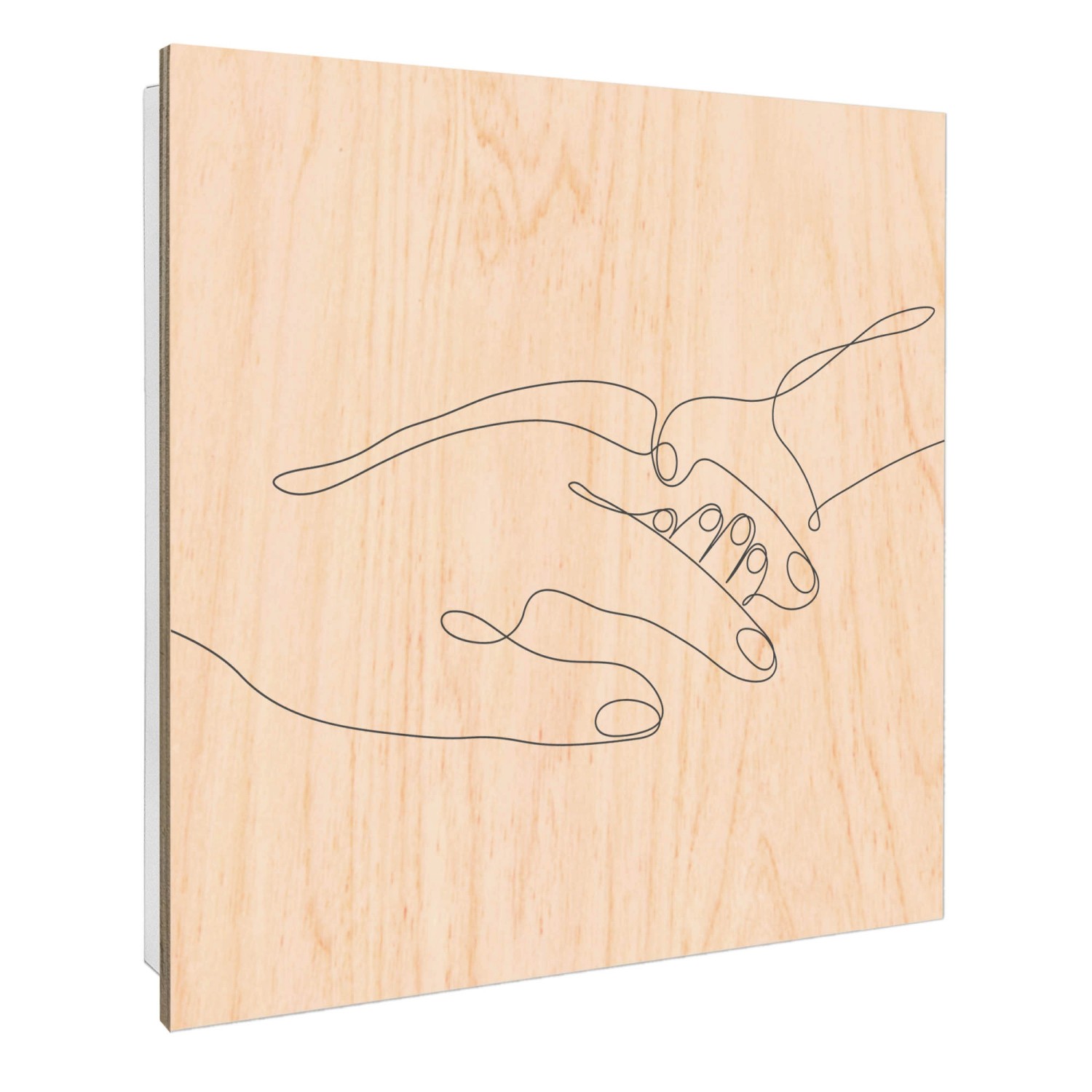 Banjado Großer Schlüsselbox Holz 30x30cm Weiß Scharnier Rechts 50 Haken Sch günstig online kaufen